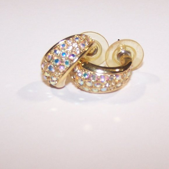 Swarovski Jewelry - Vintage Gold and Crystal Swarovski earrings